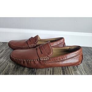 ROBERT ZUR Saddle Tan Glove Leather Men's Driving Shoes Loafers 8M